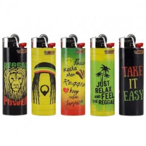 lot de 5 briquets maxi bic reggae 19