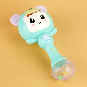 SURENHAP Jouets de hochet en plastique Hochet musical électronique éducatif pour bébé dessin animé mignon jouets casse-tete Vert