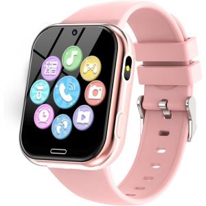 Montre Connect&eacute;e Enfant 19 Jeux- Smartwatch T&eacute;l&eacute;phone Pour Fille Gar&ccedil;on Avec Appel Sos Jeux P&eacute;dom&egrave;tre Appareil Photo Mus[YC751]