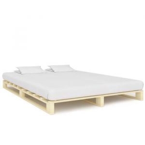 vidaXL Cadre de lit de palette Bois de pin massif 180 x 200 cm