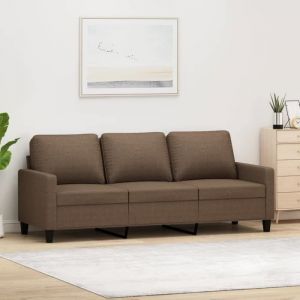 Canapé scandinave de relaxation MVS - Canapé à 3 places Marron 180 cm Tissu288 Kg