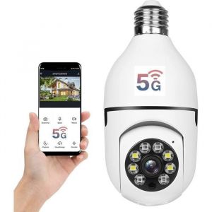 Caméra ampoule WiFi 360 degrés extérieure 24 GHz et 5 GHz WiFi ampoule caméra caméra de sécurité sans fil WiFi 1080P