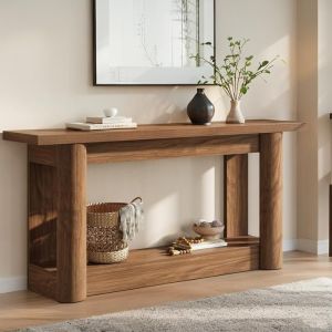 Table console  Table dentrée étroite longue table de canapé derrière le canapé console à 2 niveaux table dappoint de couloir