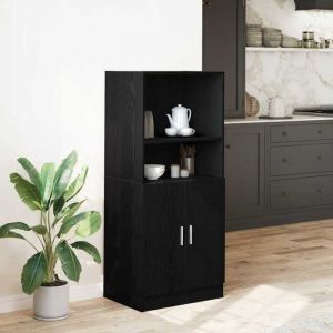 Armoire de cuisine Meuble bas de Cuisine Armoire de cuisine noir 57x415x1315cm bois ding&eacute;nierie SQZR597970 Home - Living