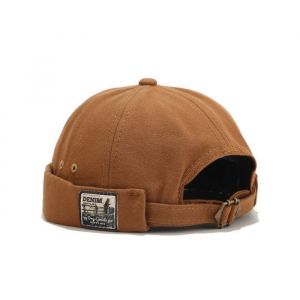 BonnetBonnet Bob Homme Femme Marin Rétro en Coton avec Bord RouléCasquette sans Visière Roulé Chapeau Brimless-Kaki