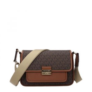 Sac bandouli&egrave;re en tissu marron Michael Kors