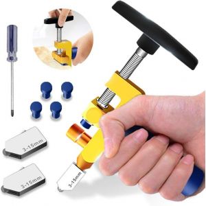 Kit doutils de coupe-verre en 1 outil de coupe de verre de qualité supérieure de 3 à 15 mm pour la coupe de verre/miroir/vitrail