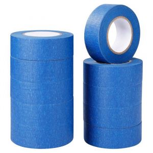 Ruban de Masquage Bleu Ruban Adh&eacute;sif de Peinture et de D&eacute;coration pour &Eacute;tiquettes Activit&eacute;s Artisanales 10 Rouleaux 24mm &times; 20m
