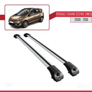 Barres de Toit ACE-1 Railing pour Renault Grand Scenic (Mk3) 2009-2016 - Gris