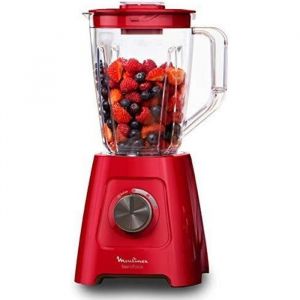 Moulinex LM420510 Blender Mixeur Électrique Blendforce Smoothie Soupe Fruits Légumes 600W Rouge