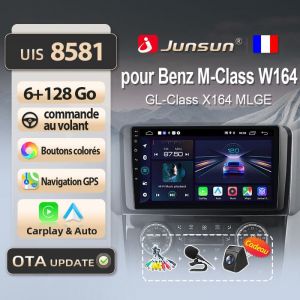 Junsun autoradio 4G 6Go 128Go  pour Mercedes Benz GL ML W164 accessoire autoradio android voiture carplay GPS