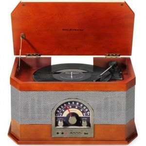Tourne-disque amplifié - RICATECH - RMC82 - 3 vitesses - Radio AM/FM - Port USB