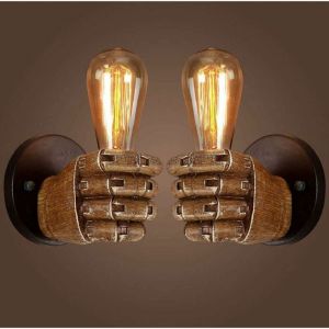 Applique murale poing antique applique murale industrielle r&eacute;tro E27 culot dampoule Edison-MCJ