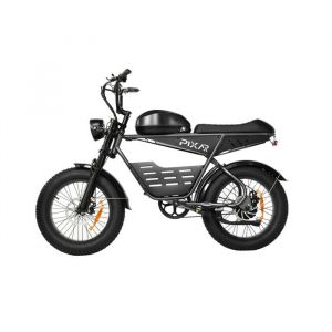 V&eacute;lo &Eacute;lectrique PIXER SUPER Moteur 500W Batterie 48V30AH Autonomie 90-120KM Pneu 20*4.0 Avec panier du milieu Gris