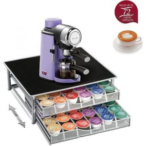 Willonin&reg; Distributeur Capsules de Caf&eacute; Porte-Capsules Dolce Gusto Tiroir de Rangement avec Capacit&eacute; 72 Support de Machine &agrave; Caf&eacute;