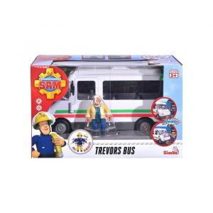 Coffret Sam Le Pompier : Le Bus Blanc De Trevor Avec Une Figurine + Accessoires - Set Véhicule
