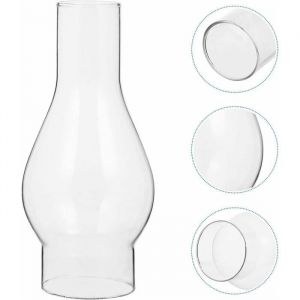 Abat-jour en Verre Transparent pour Lampe à HuileCheminée en Verre de Lampe à PétroleAbat-jour pour Lampe Kérosène(Size : Small)