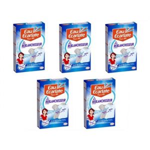 Lot de 5 Reblanchisseurs – Poudre 500g – Spécial Blanc – Anti-Grissaille + Détache