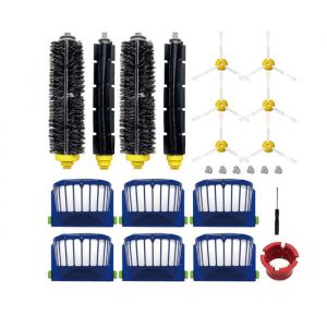 Kit daccessoires pour iRobot Roomba 692 671 605 694 650 691 606 696 620 604 675 RechangeRouleauFiltreBrosse latéraleRoue Avant