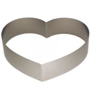 CERCLE A PATISSERIE EN FORME DE COEUR POUR LES ENTREMETS DIAM 26 H 7 CM - LARES