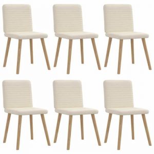 Bonne qualit&eacute; - Chaises &agrave; manger - Style vintage - lot de 6 - Lin45x54x86 cm DECO M8326362