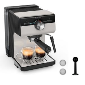 KRUPS Machine espresso manuelle Gris clair Authentic XP381B10
