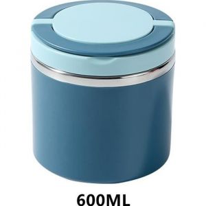 Boîtes Alimentaires IsothermeThermos étanche en Acier InoxydableContenant de Nourriture portablepour ÉcoleEnfantsCamping600ML
