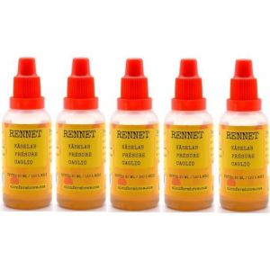 5 x Présure de fromage 30 ml - Présure de Veau Liquide Naturelle Animale 1:18000