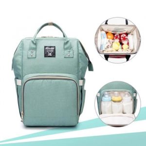 Sac &agrave; Dos &agrave; Langer B&eacute;b&eacute; Imperm&eacute;able en Oxford Grande capacit&eacute; 55L Papa Mama Voyage Vert clair