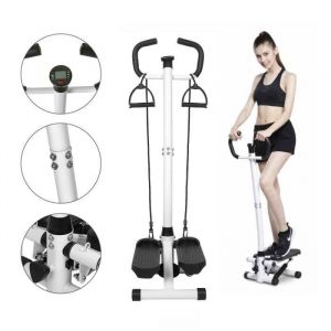 Stepper de Fitness avec Cordes élastiques Willonin® Machine avec écran LCD et  guidon ergonomique Entraînement de masculation