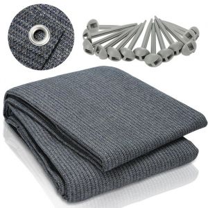 Aopunly Tapis de camping respirant 250x550CM tapis de sol ext&eacute;rieur pour tente caravane et auvent Bleu