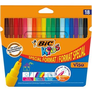 Feutres de coloriage - BIC - Kids - Pointe fine - Encre lavable - Offre spéciale x18