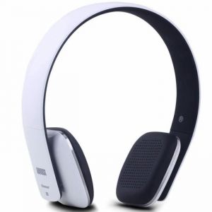 Casque Bluetooth Audio Sans Fil Blanc Ultra Léger - August EP636 - Micro NFC Discret Autonomie 12h - Supra Auriculaire Aural