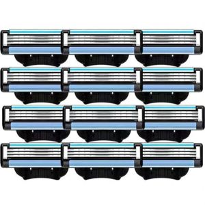 de Lames de Rasoir 20PièCes Recharges de Lames Mach 3Manuelles pour Recharges de Lames de Rasoir pour Hommes Gillette Mach 3