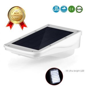 LCC Lampe Led Solaire avec Detecteur movement Eclairage sans fil etanche Spotlight puissante pour Jardin Terrasse Escalier b&acirc;timent