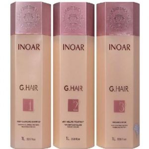 Lissage Brésilien - Inoar - Ghair - 1 Litre - Soin Anti Volume - Tous Types de Cheveux
