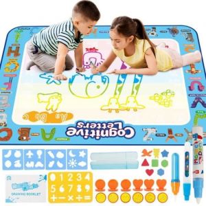 Tapis Dessin Enfant/Tapis de Griffonnage deau 100 * 80cm Pas de G&acirc;chis S&eacute;chage Rapide- Jouets &Eacute;ducatifs pour Enfants