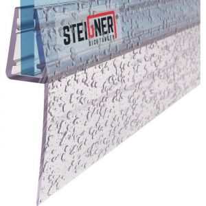 STEIGNER 100cm Joint détanchéité droit en PVC pour Paroi en Verre de Douche ou Baignoire Vitre 6/7/8mm Anti-Fuites dEau UK05