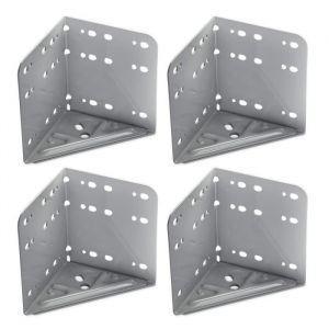 Équerre d’angle - SO TECH - Lot de 4 - Gris argenté - Acier - 115 x 115 x 133 mm