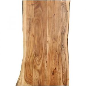 Bois dAcacia Massif Dessus de Table Plateau de Table de Salle à Manger Tablette de Table à Dîner 100x(50-60) x25 cm[586]