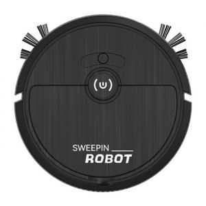 Aspirateur Robot Intelligent 3-En-1 pour Machine de Nettoyage Domestique Aspirateur Automatique Noir