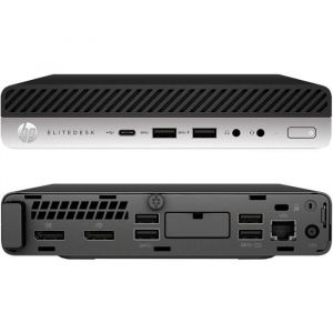 HP EliteDesk 705 G4 Mini Ryzen 5 Pro 2400G 16 Go RAM 512 Go SSD Sans clavier WiFi Win 11 Pro - Reconditionn&eacute; - Excellent &eacute;tat