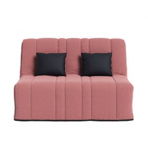 Banquette convertible GAIA  BZ  couchage 160x200 avec 2 coussins OFFERTS Rose