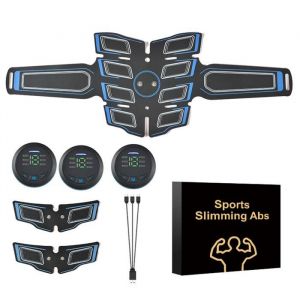Kit Appareil Abdo - TD® - Ceinture Fitness - 8 autocollants - Rechargeable USB - Musculation