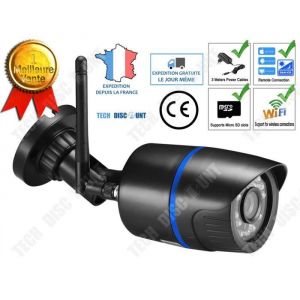 TD® Caméra de surveillance wifi extérieure espion batterie sans fil intérieure ip factice sécurité imperméable alarme détection