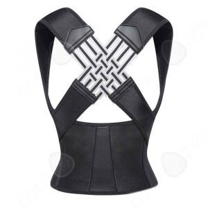 Correcteur de posture 25x30x3cm XL usure invisible soutien du dos correcteur de posture bretelles &eacute;largies r&eacute;glable redresse dos