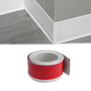 Plinthe Autocollante - PVC - 10CM x 3M - Flexible - Blanc - Int&eacute;rieur