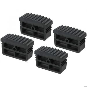 Patin déchelle SOURCING MAP 4Pcs 64x24x41mm Embouts en Caoutchouc Antidérapants pour Pieds Protection Remplacement Échelle Noir