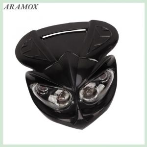 ARAMOX Famirage lampadaire Moto 12V Car&eacute;nage Phare Haut/bas Faisceau Double Phare Moto Lumi&egrave;re auto optique