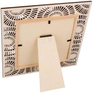 Cadre photo en bois - Artemio - Boho - 20 x 20 cm - Asym&eacute;trique - Beige